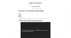 Desktop Screenshot of jeffrandom.com